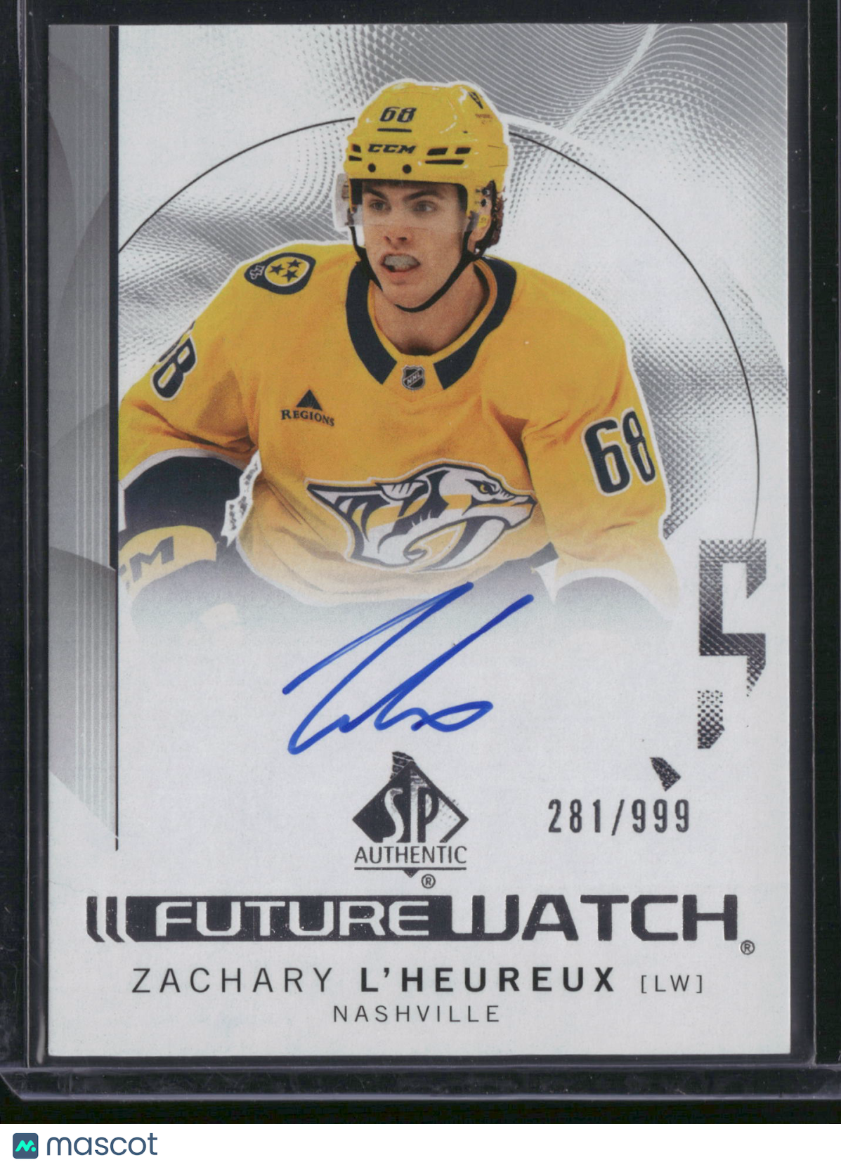 Zachary L'Heureux 2025 Upper Deck SP Authentic Future Watch #181 /999