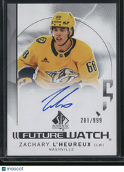 Zachary L'Heureux 2025 Upper Deck SP Authentic Future Watch #181 /999
