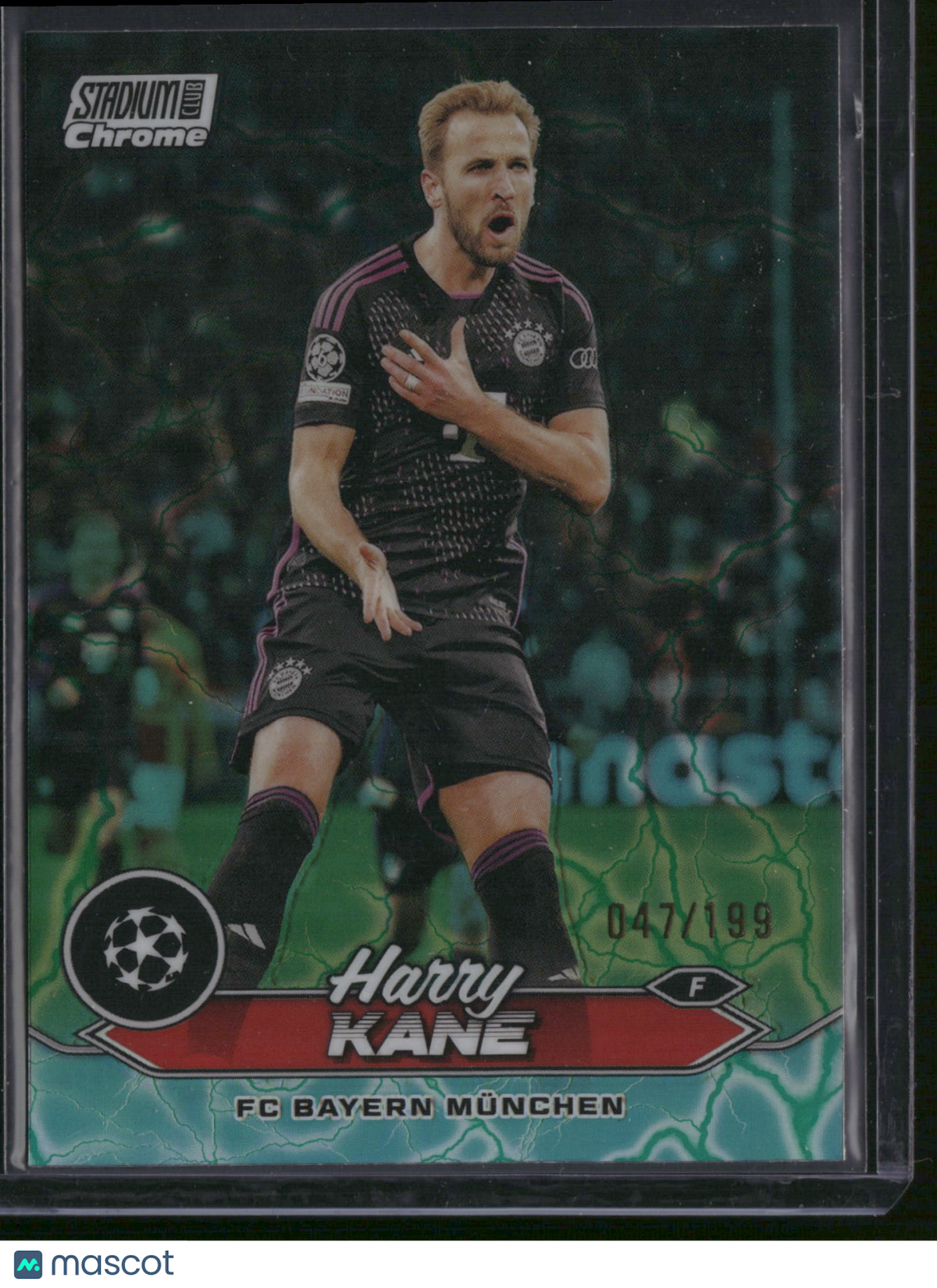 Harry Kane 2024 Topps Stadium Club Chrome #68 Green Electric Charge /199