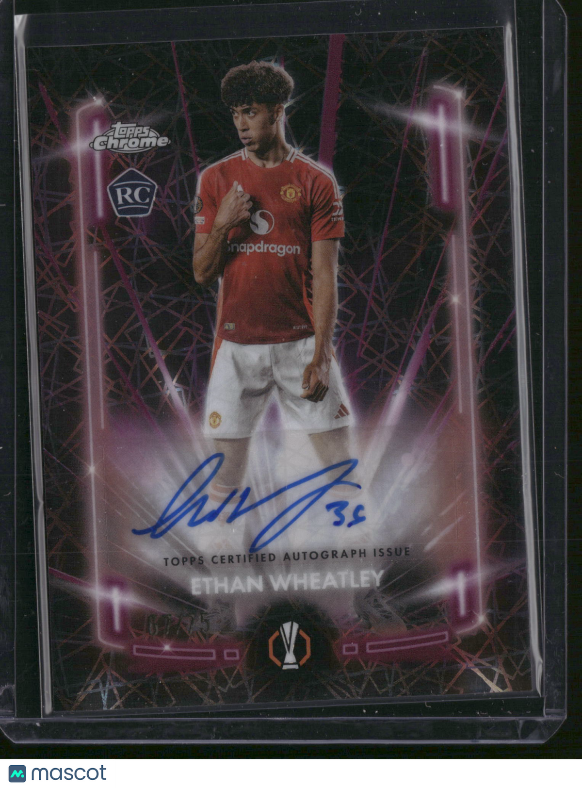Ethan Wheatley 2025 Topps Chrome UEFA Club Competitions #BLA-EW Black Lazer RC