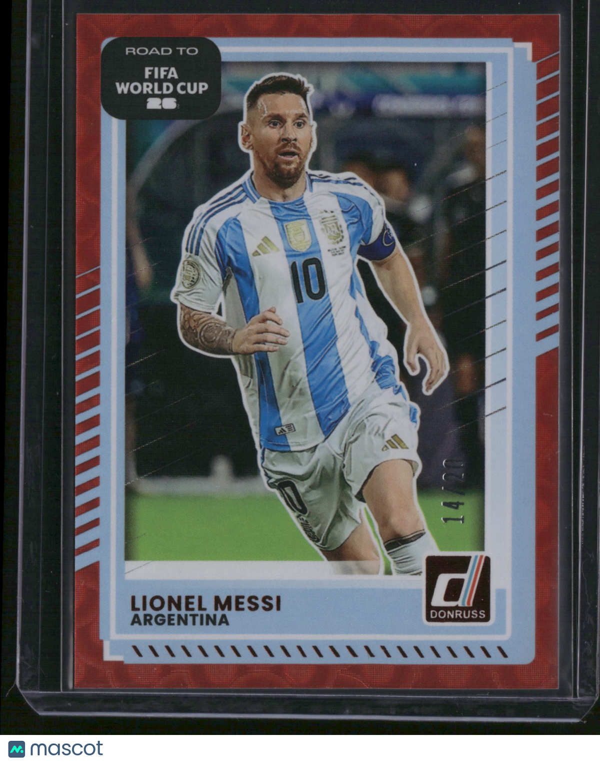 Lionel Messi 2025 Panini Donruss Road to FIFA World Cup 26 #154 Red /20