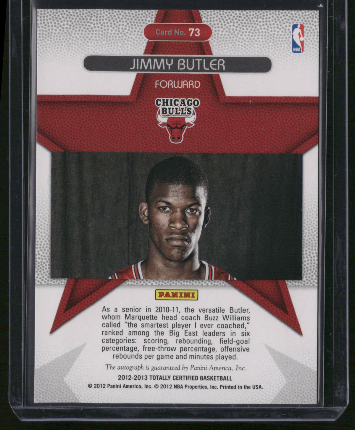 Jimmy Butler 2012 Panini Totally Certified Rookie Roll Call #73