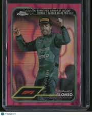 Fernando Alonso 2024 Topps Chrome Formula 1 #159 Pink RayWave /225