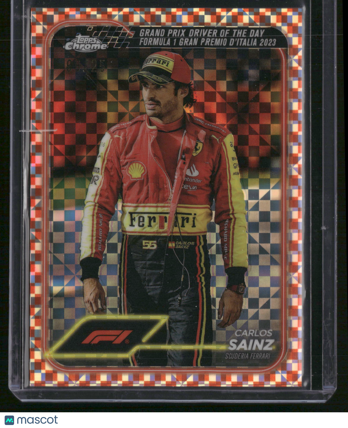 Carlos Sainz 2024 Topps Chrome Formula 1 #172 Checkerboard