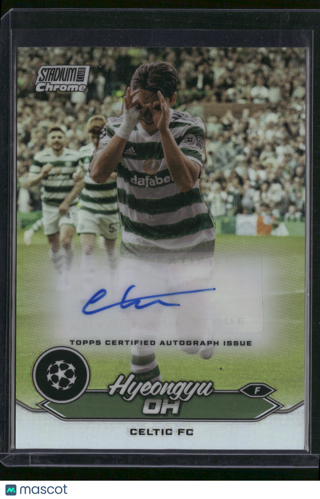 Hyeongyu Oh 2024 Topps Stadium Club Chrome UEFA Champions League #CA-HO Chrome Autograph card