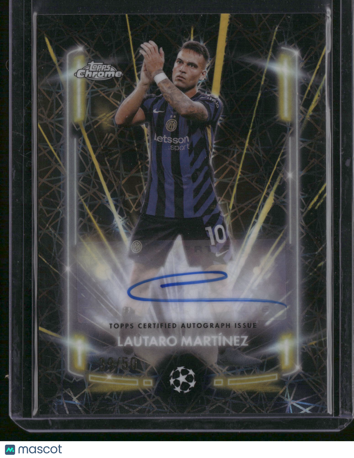 Lautaro Martínez 2025 Topps Chrome UEFA Club Competitions #BLA-LM Black Lazer /50