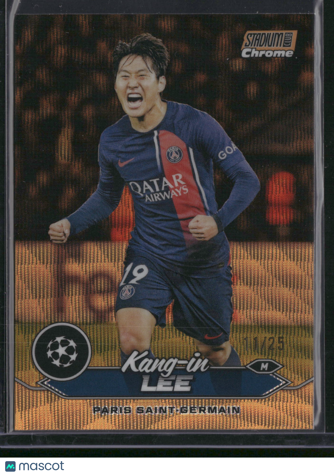 Kang-in Lee 2024 Topps Stadium Club Chrome #51 Orange Wave Refractor /25