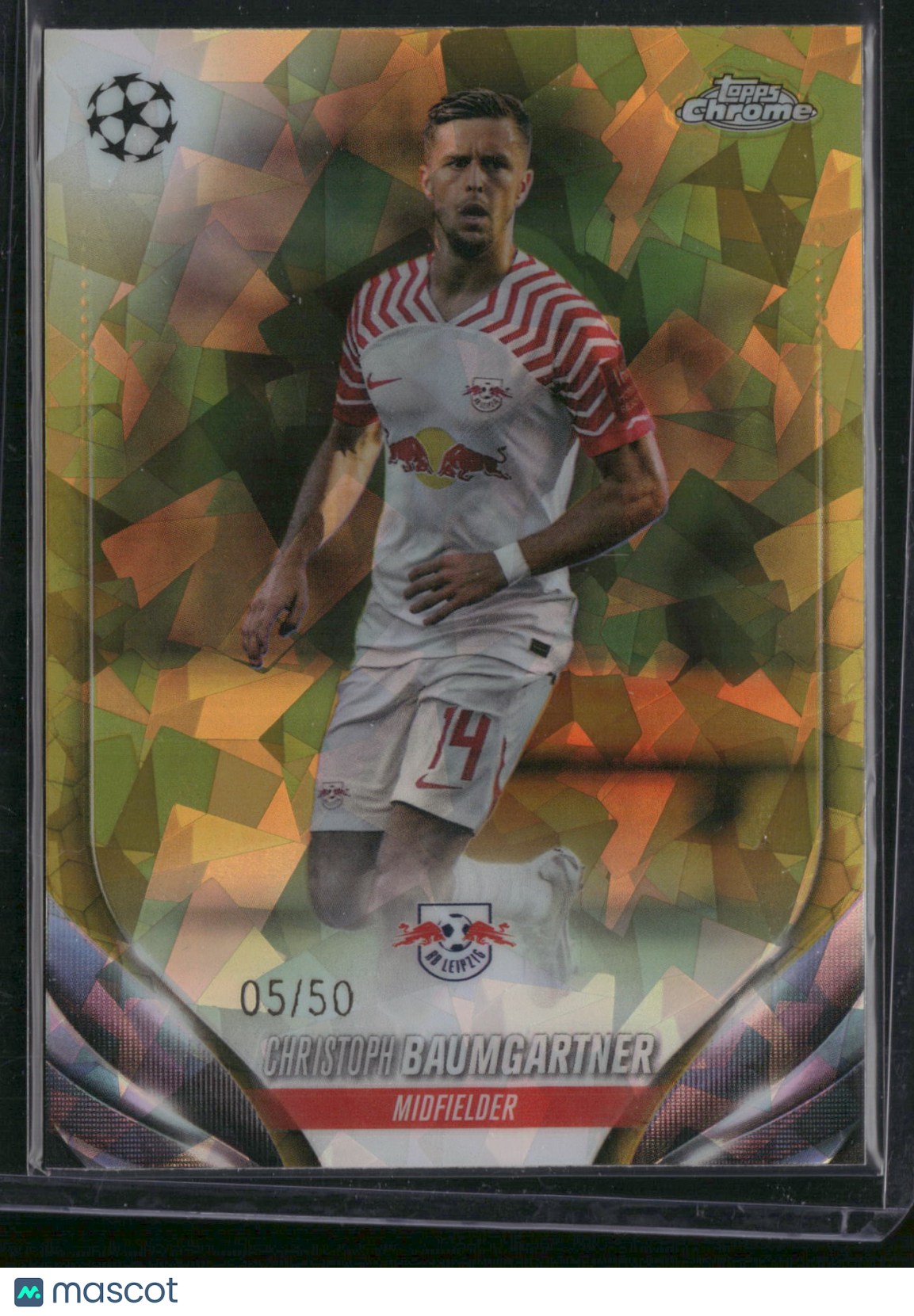 Christoph Baumgartner 2024 Topps Chrome UEFA  #130 Gold Mosaic /50