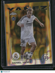 Daniel Yañez 2025 Topps Chrome UEFA Champions League #66 Gold Refractor /50 RC