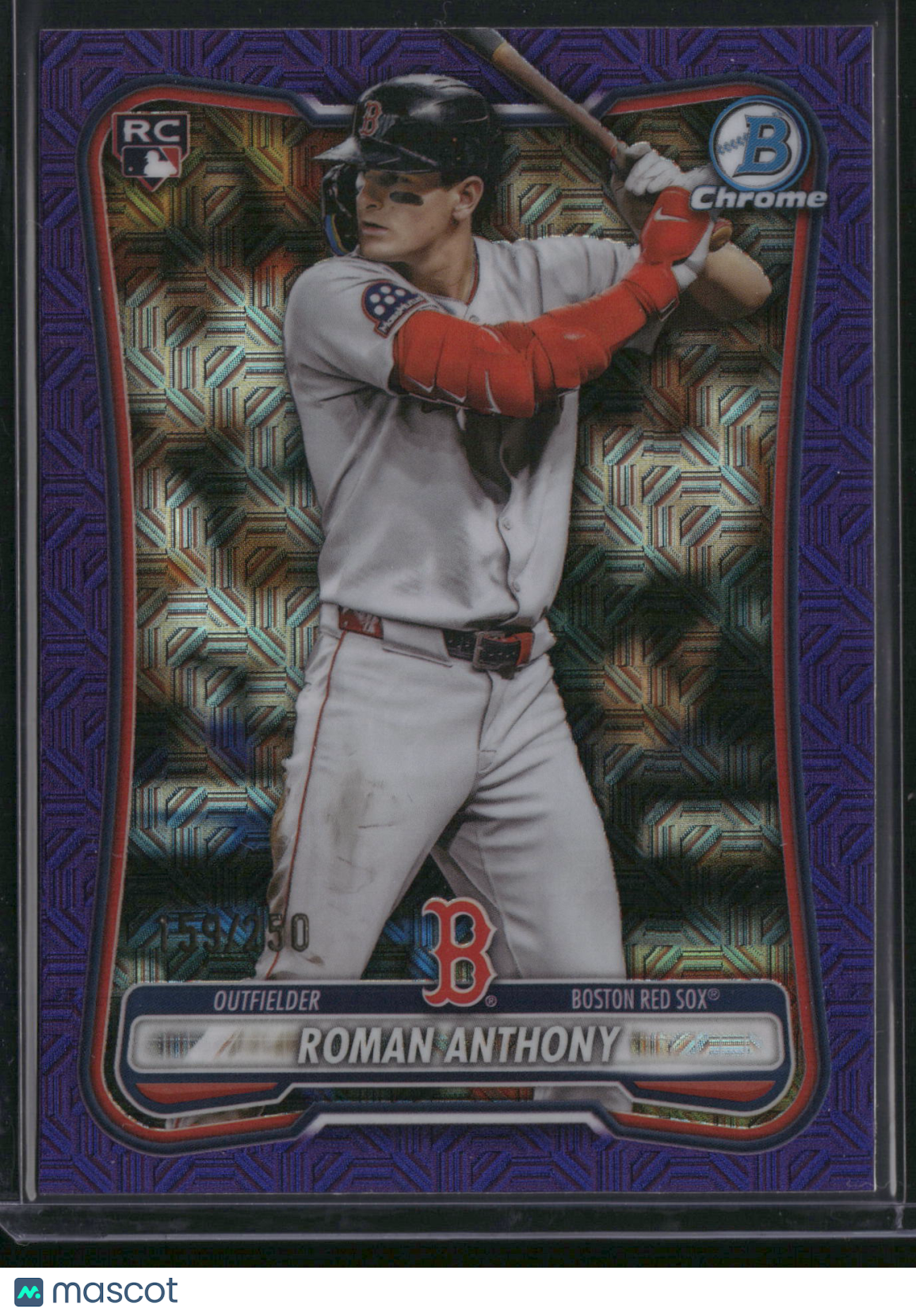 Roman Anthony 2024 Bowman Chrome #18 Purple Mojo Refractor /250 RC