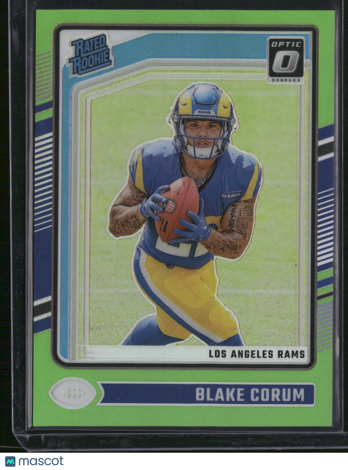 Blake Corum 2024 Panini Donruss Optic Prizm #208 Lime Green