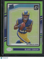 Blake Corum 2024 Panini Donruss Optic Prizm #208 Lime Green