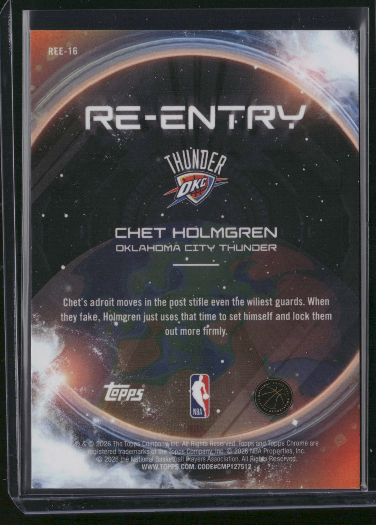 Chet Holmgren 2026 Topps Chrome Re-Entry #REE-16