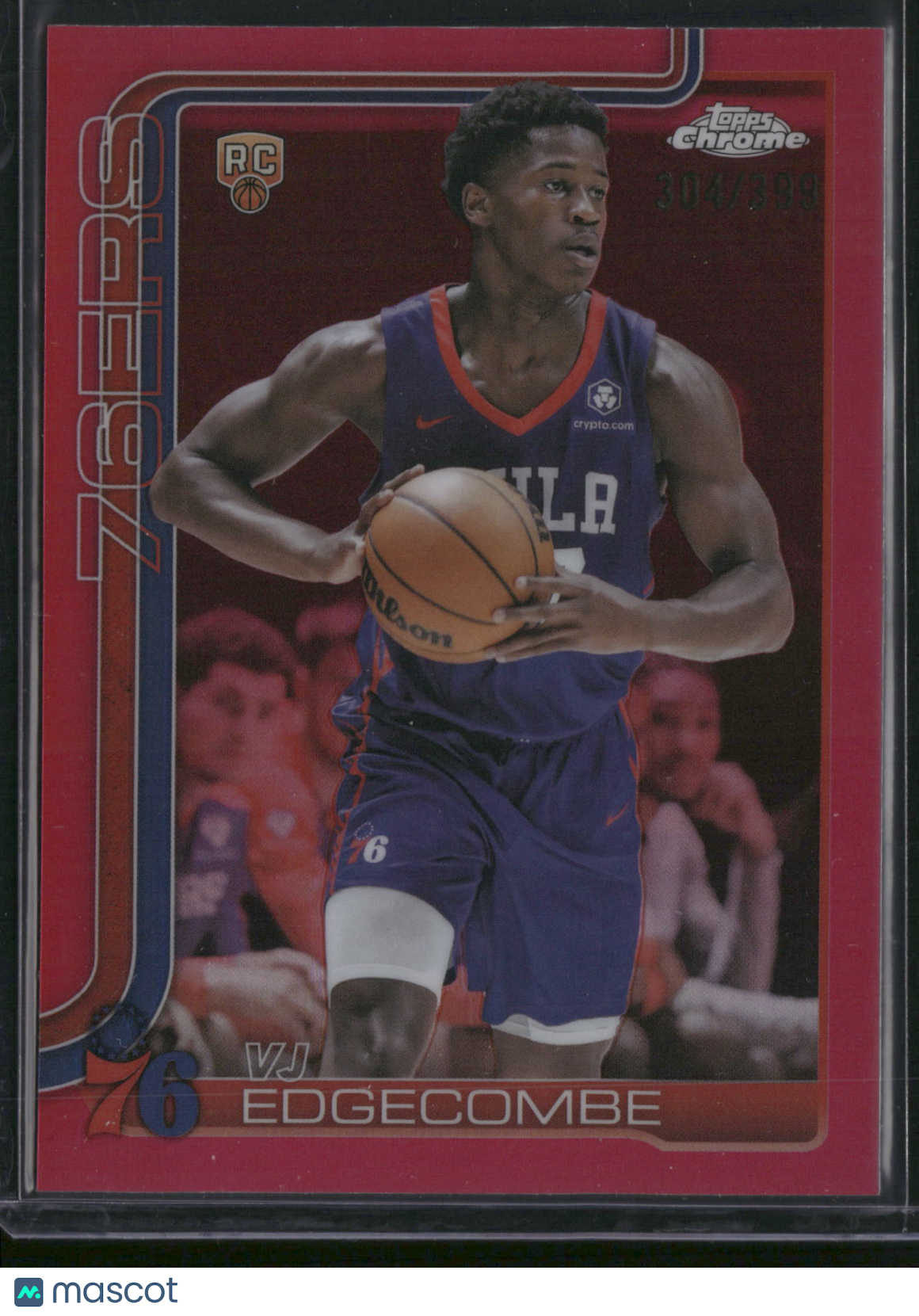 VJ Edgecombe 2025 Topps Chrome #253 Pink /399 RC