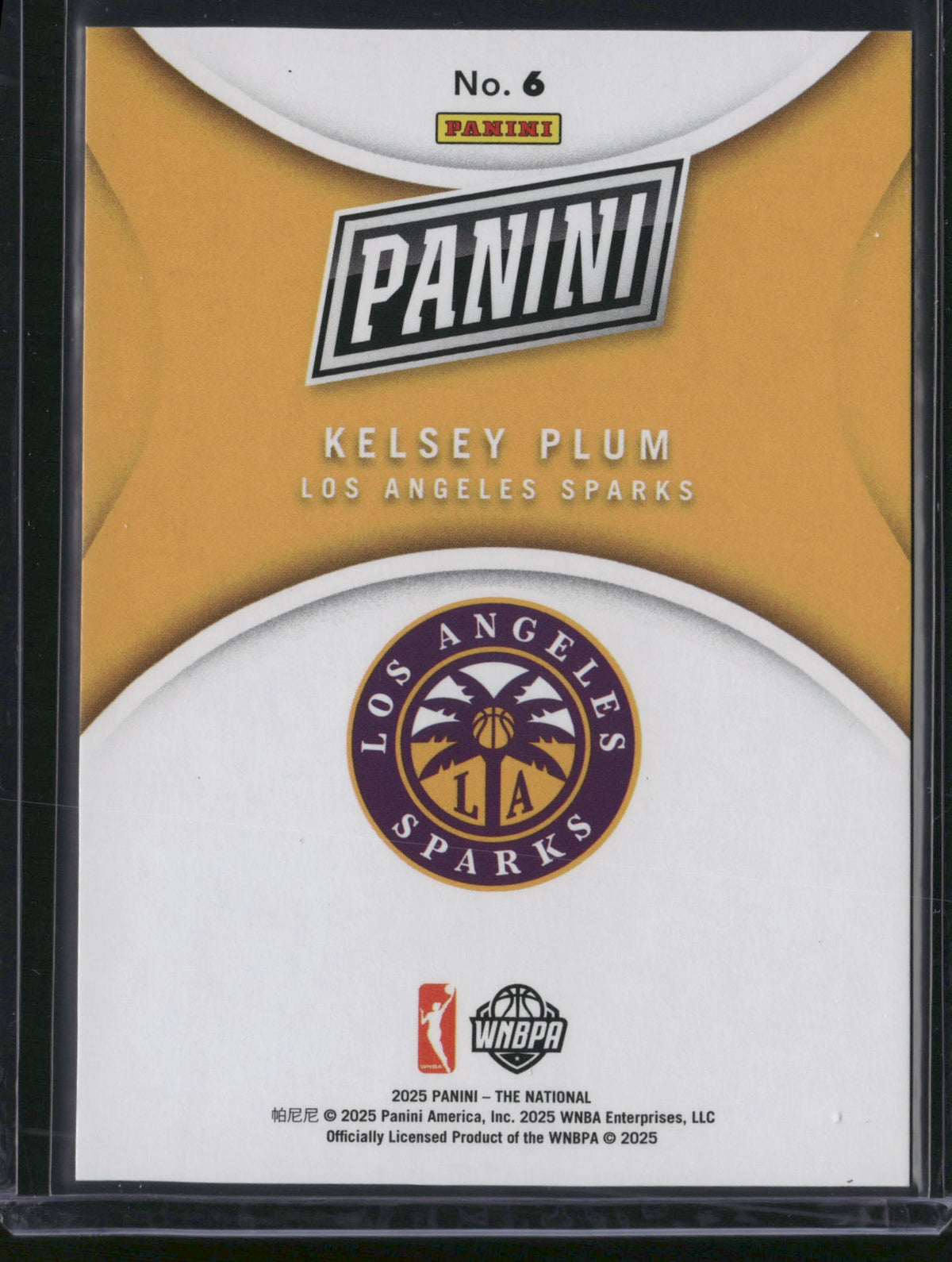 Kelsey Plum 2025 Panini The National #6 Gold /10