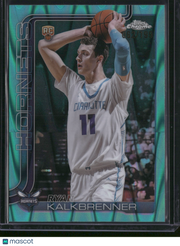 Ryan Kalkbrenner 2025 Topps Chrome Basketball #284 Aqua RayWave /199 RC