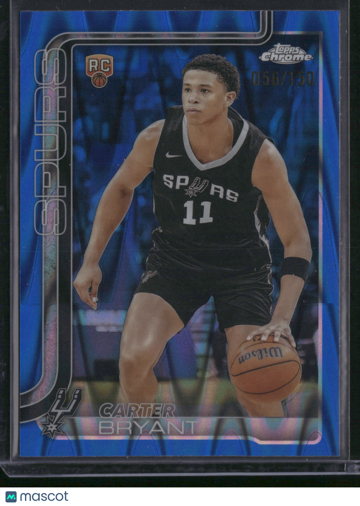 Carter Bryant 2025 Topps Chrome #264 Blue RayWave /150 RC