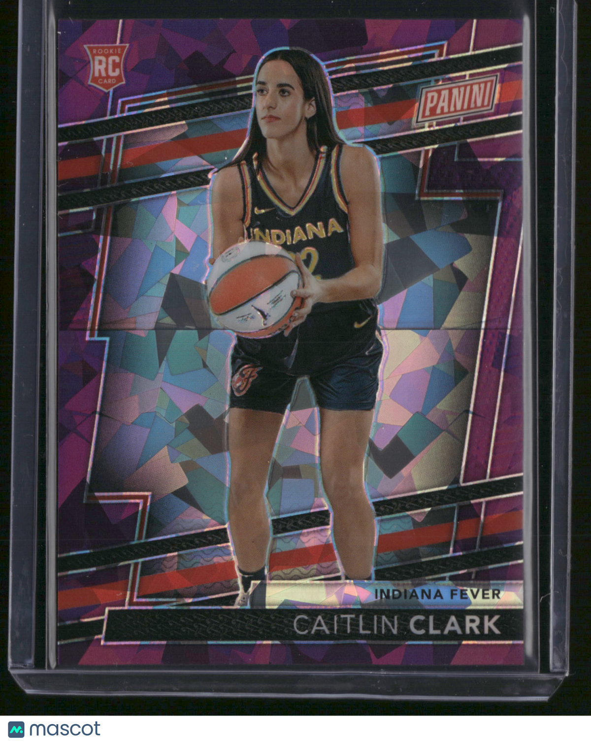 Caitlin Clark 2024 Panini Prizm The National VIP #RC9 Purple Mosaic /49 RC
