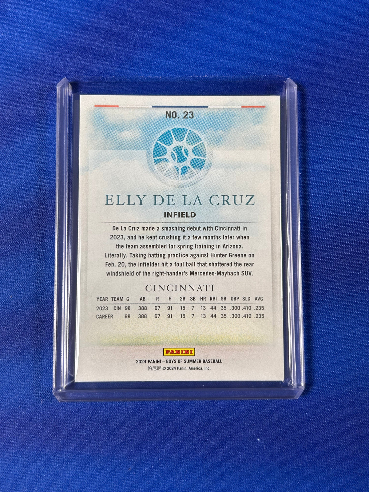 Elly De La Cruz 2024 Panini Boys of Summer #23 /69