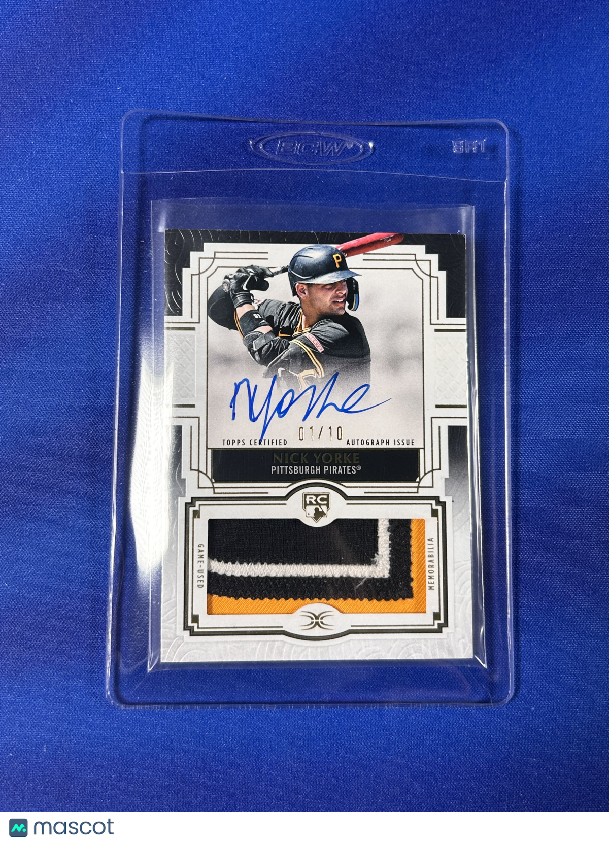 Nick Yorke 2025 Topps Definitive Collection #DRPA-NY /10 Game-Used Patch RC Memorabilia