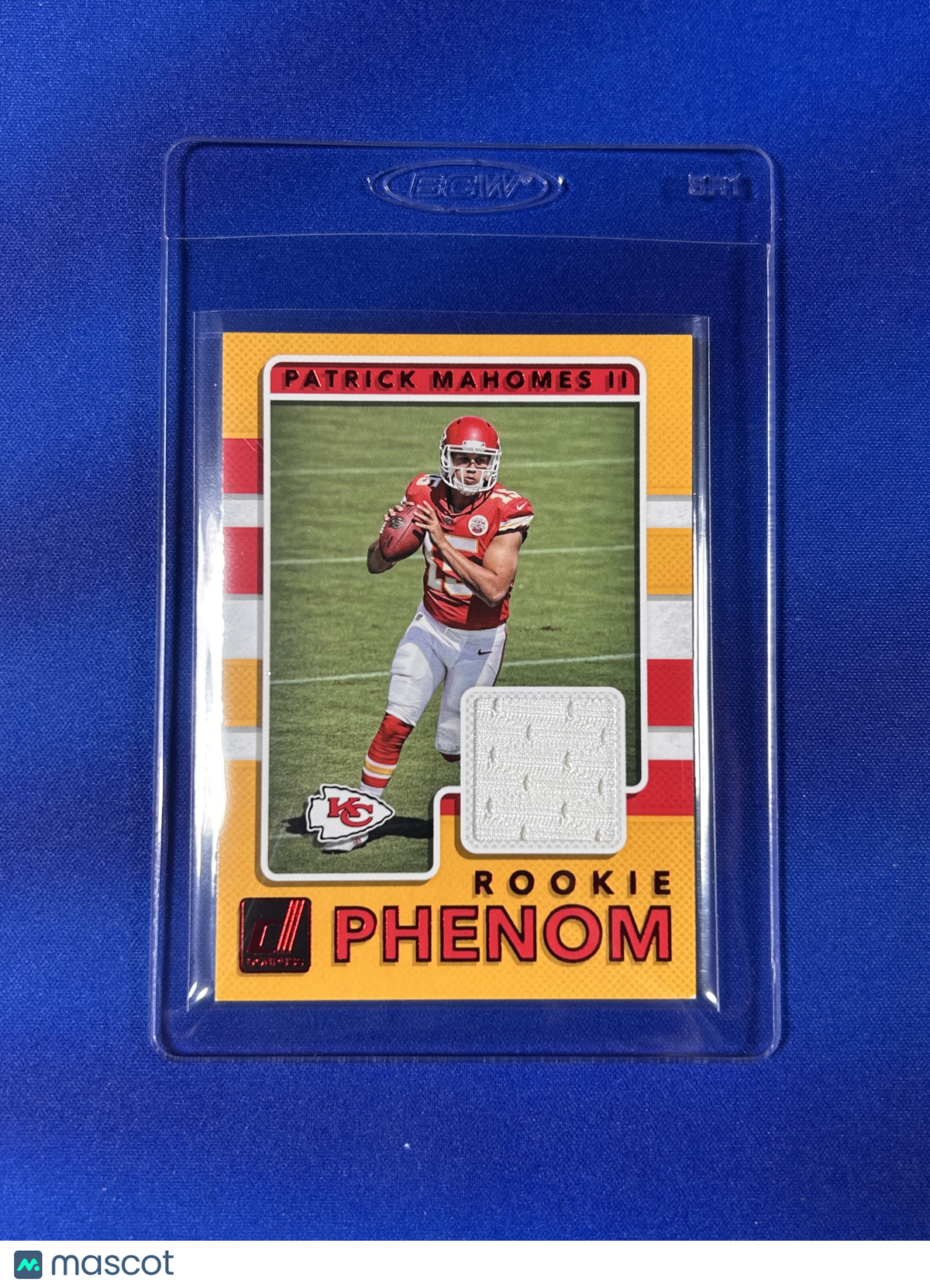 Patrick Mahomes II 2017 Panini Donruss Rookie Phenom #7 Memorabilia Jersey