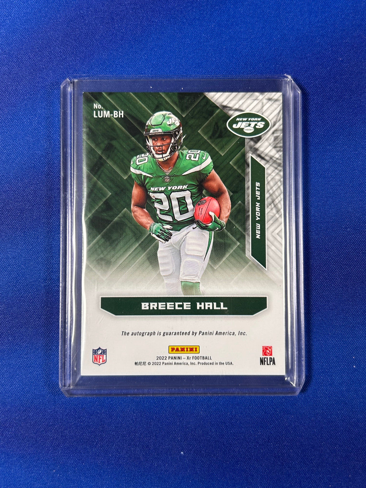 Breece Hall 2022 Panini XR Luminous Endorsements #LUM-BH RC