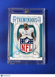 Tua Tagovailoa 2026 Panini National Treasures Tremendous Treasures #TT-TTA Memorabilia NFL Shield Patch