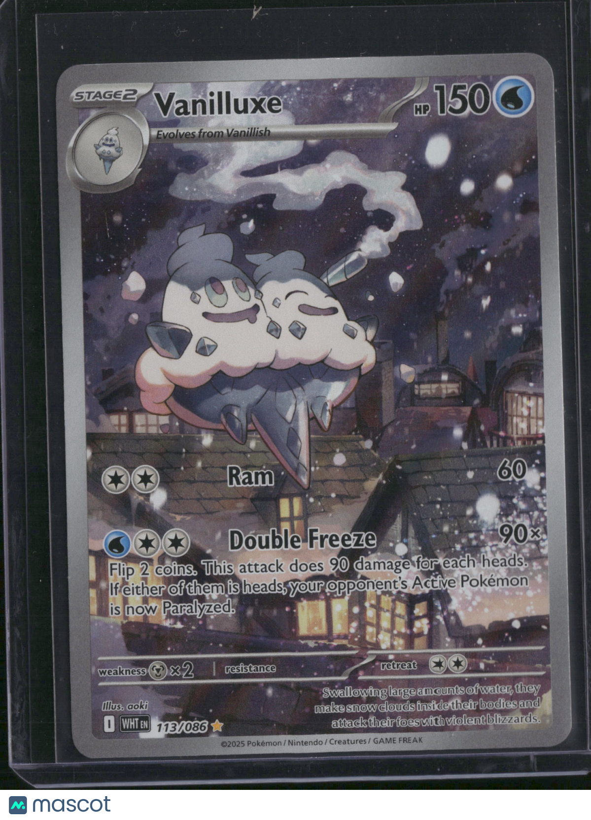 2025 Scarlet & Violet White Flare Vanilluxe Holo Secret Rare #113/86