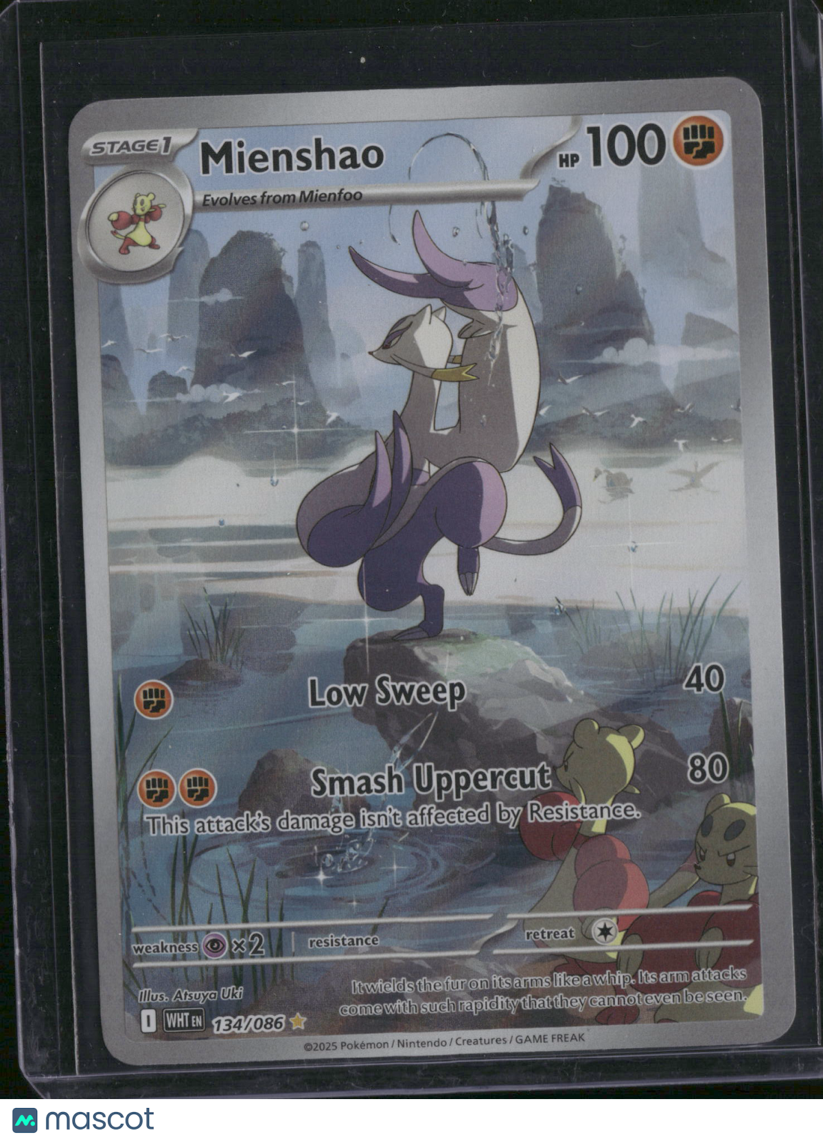 2025 Scarlet & Violet White Flare Mienshao Holo Secret Rare #134/86
