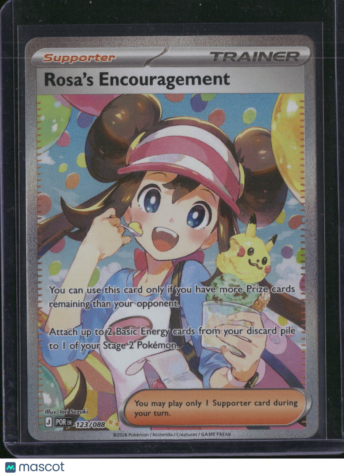 2026 Mega Evolution – Ascended Heroes Rosa's Encouragement Holo Secret Rare FA #123/88