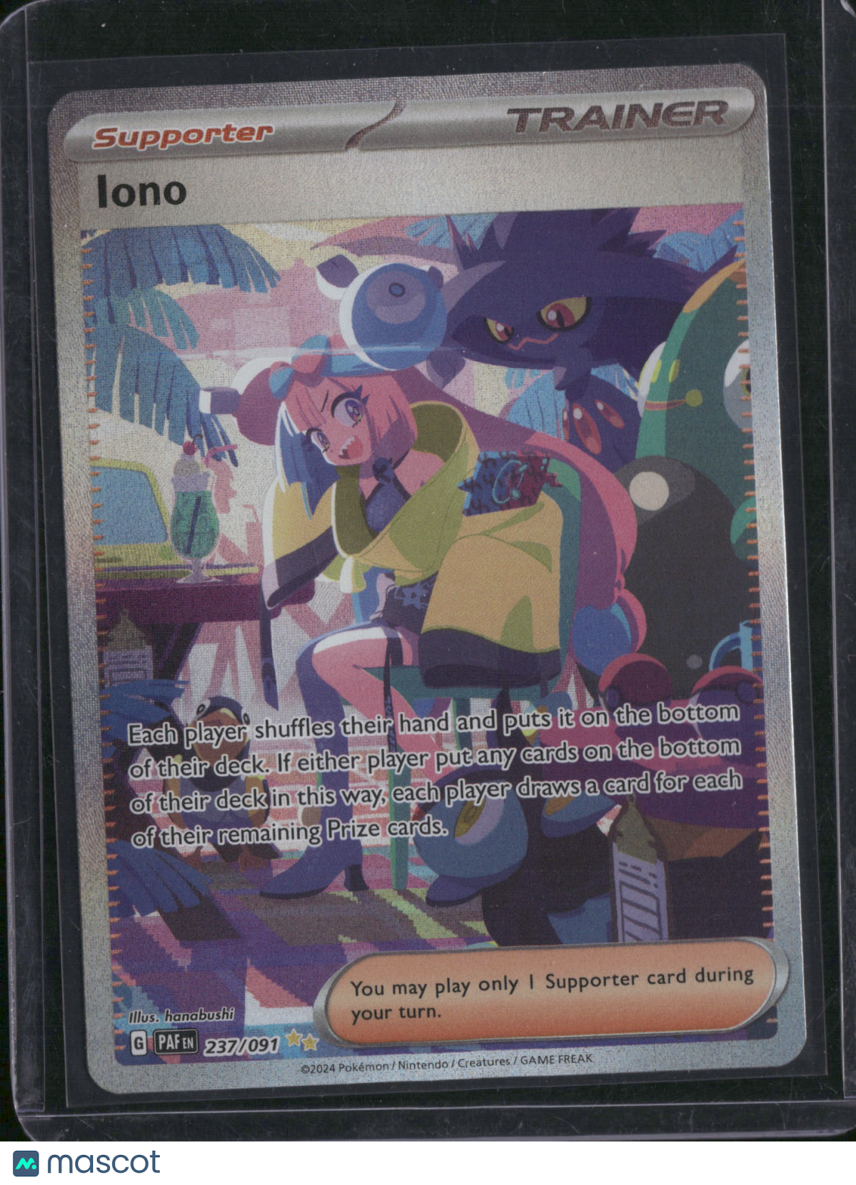 2024 Paldean Fates Iono Holo Secret Rare FA SAR #237/91
