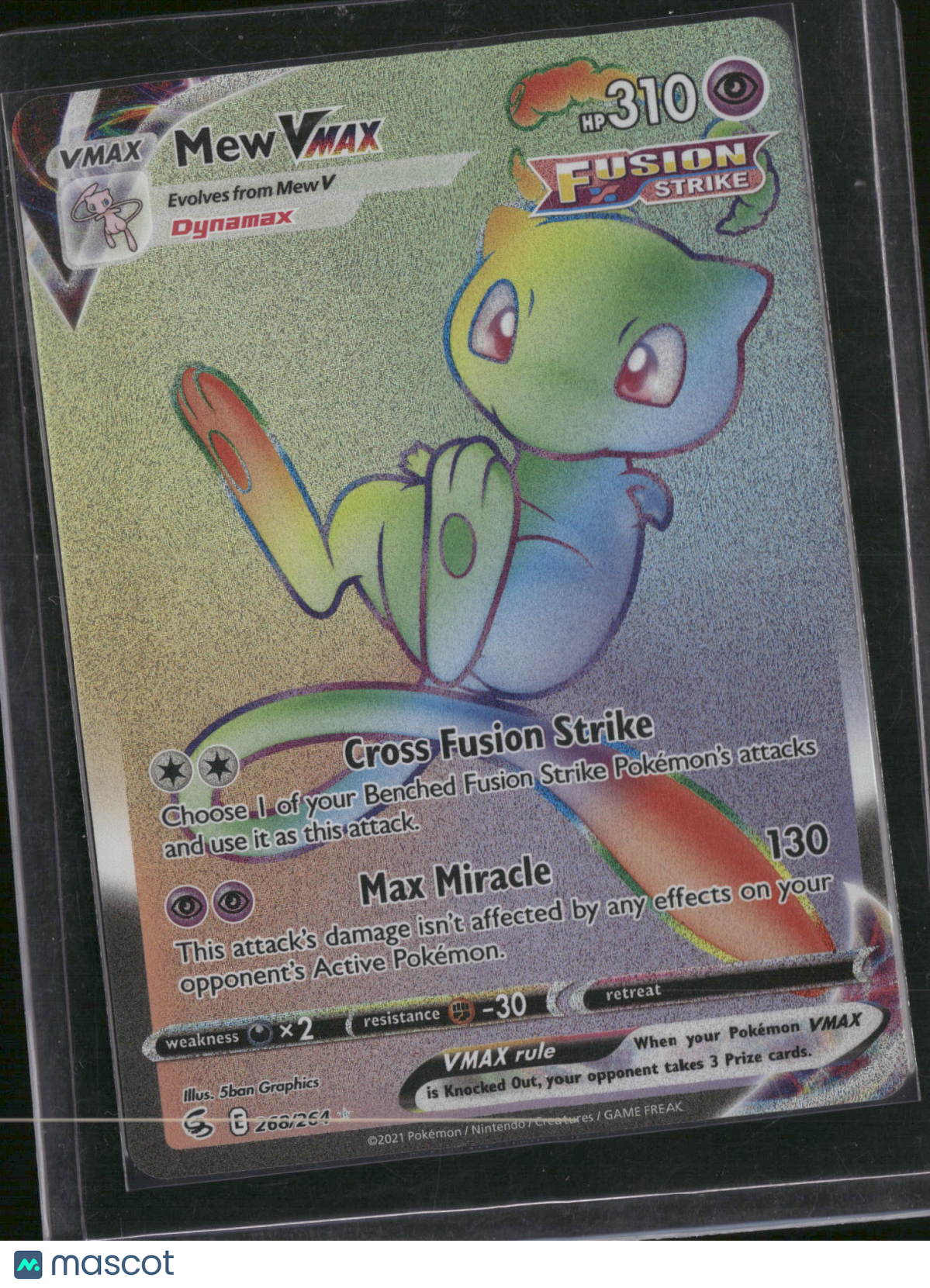 2022 Fusion Strike Mew VMAX Rainbow Secret Rare HR #268/264