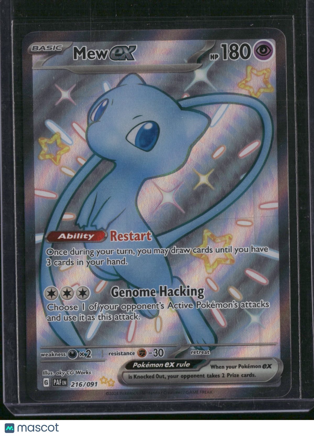 2024 Paldean Fates Mew EX Holo Secret Rare SAR #216/91