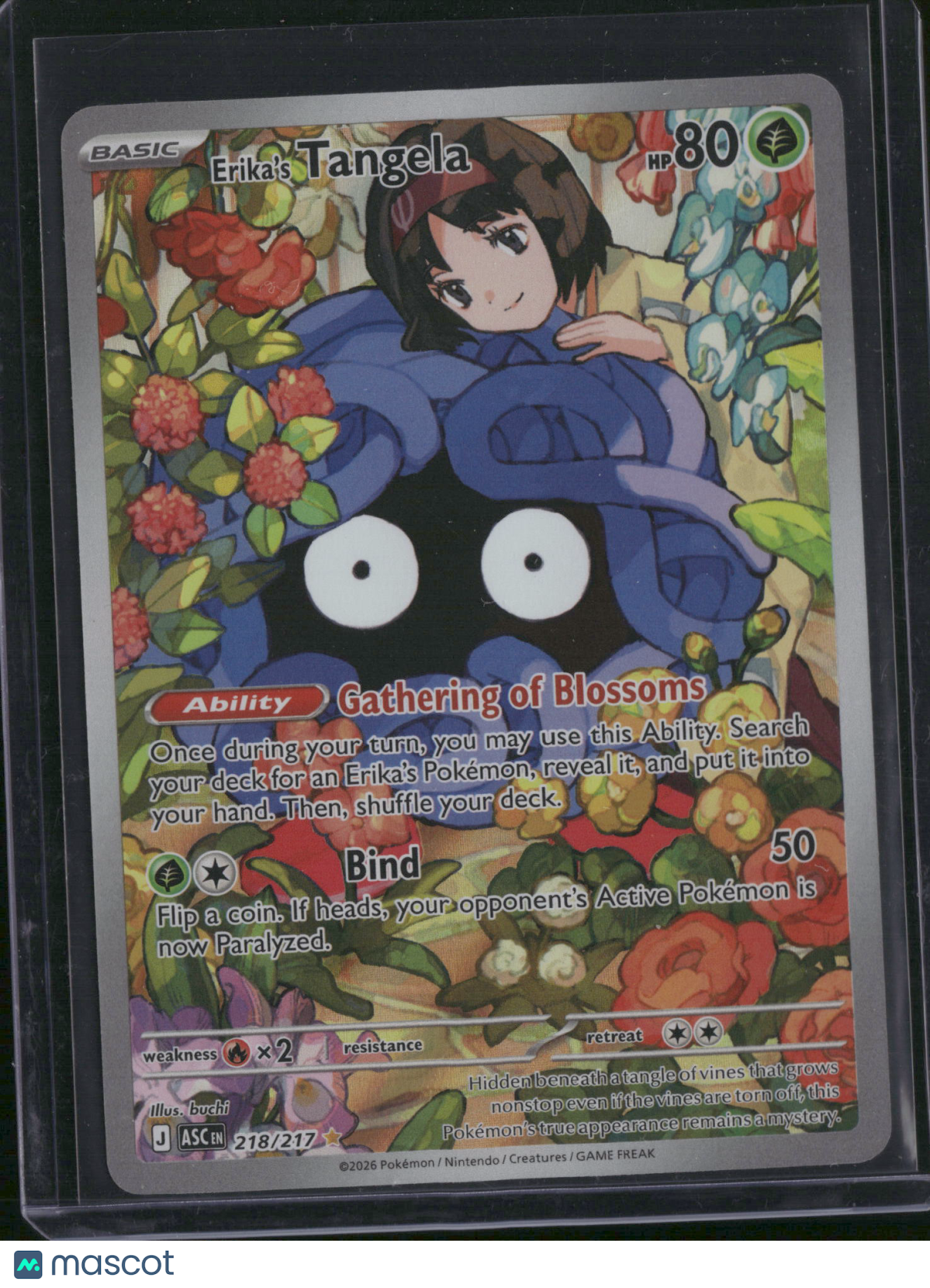2026 Mega Evolution – Ascended Heroes Erika's Tangela Holo Secret Rare #218/217