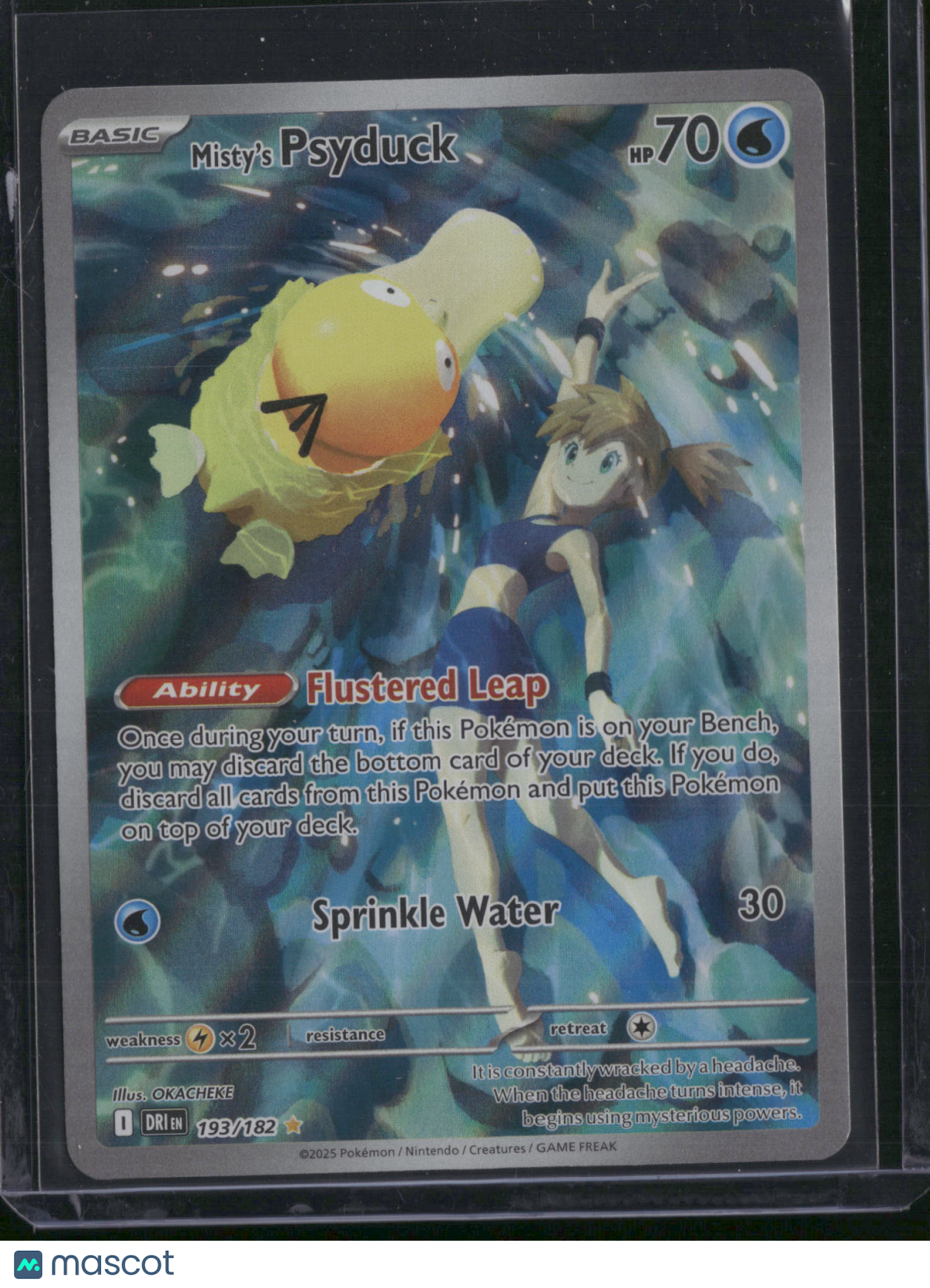 2025 Destined Rivals Misty's Psyduck Holo Secret Rare #193/182