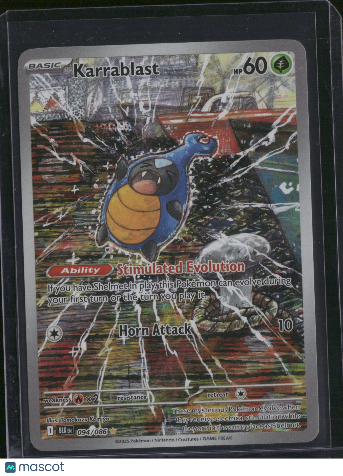 2025 Scarlet & Violet Black Bolt Karrablast Holo Secret Rare #94/86