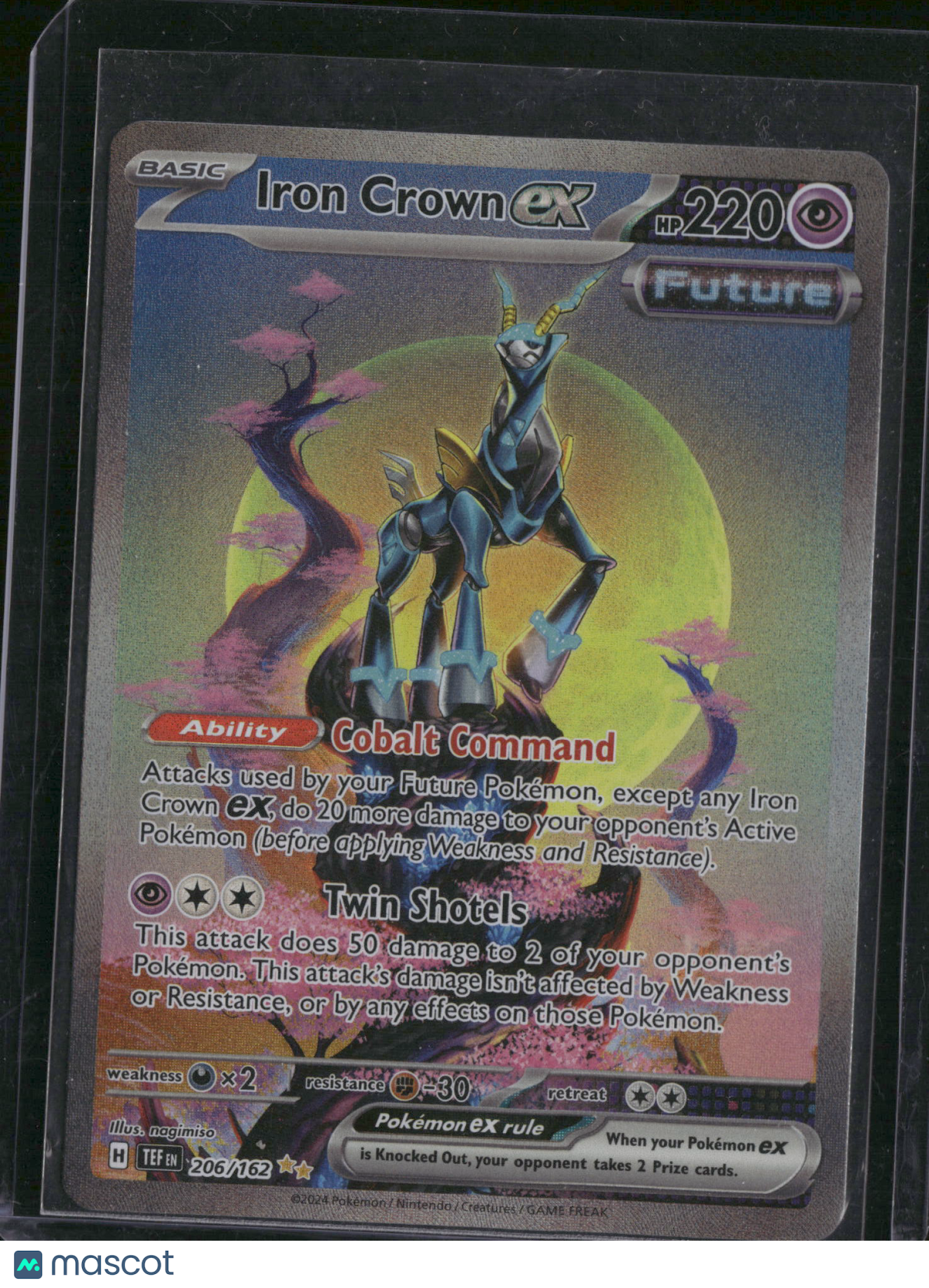2024 Temporal Forces Iron Crown EX Holo Secret Rare SAR #206/162