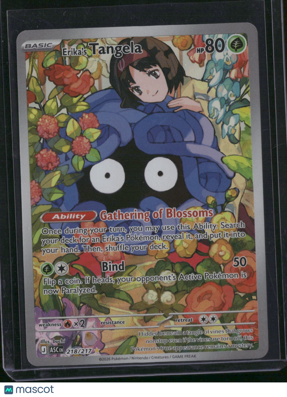 2026 Mega Evolution – Ascended Heroes Erika's Tangela Holo Secret Rare #218/217