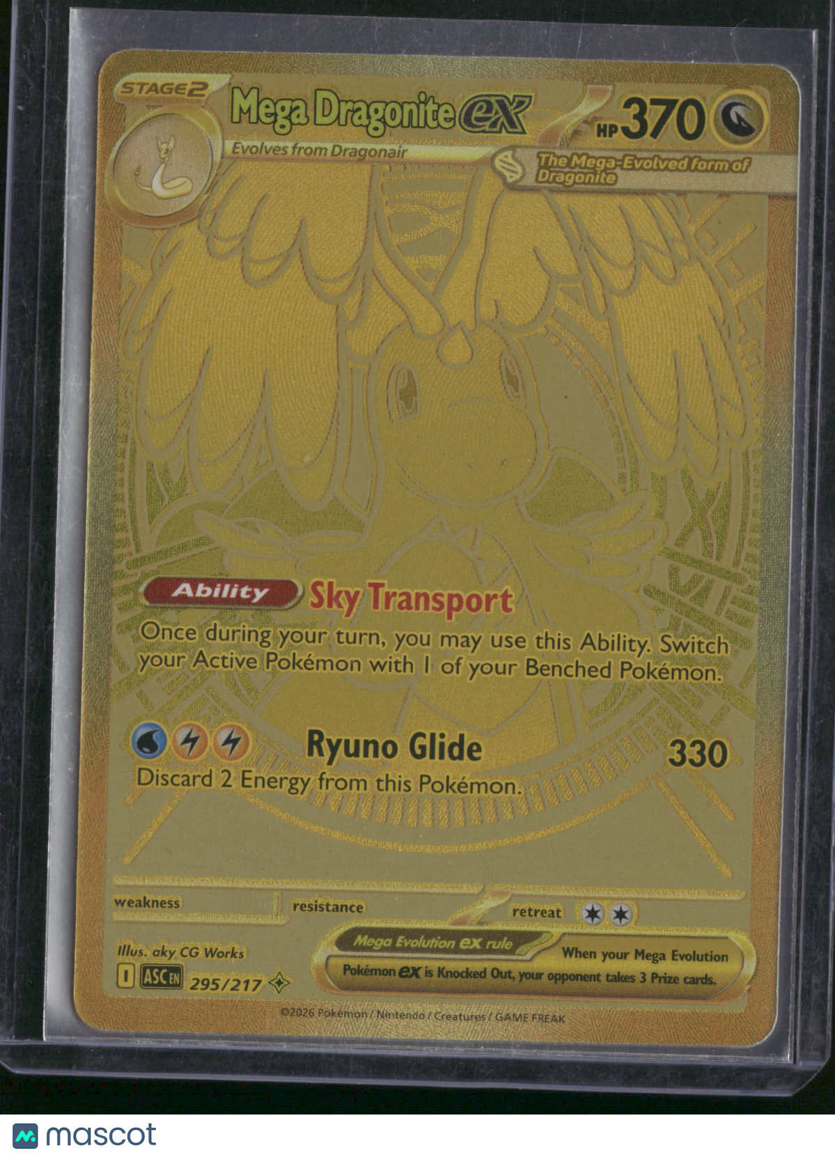 2026 Mega Evolution – Ascended Heroes Mega Dragonite EX Gold Secret Rare HR #295/217
