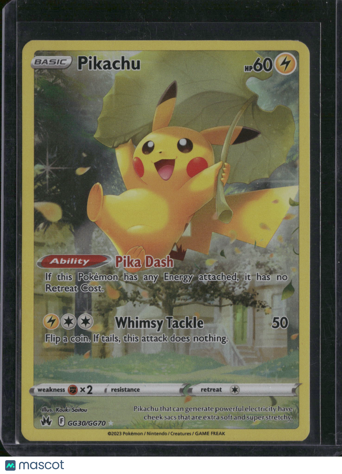 2023 Crown Zenith Pikachu Holo Rare #GG30/GG70