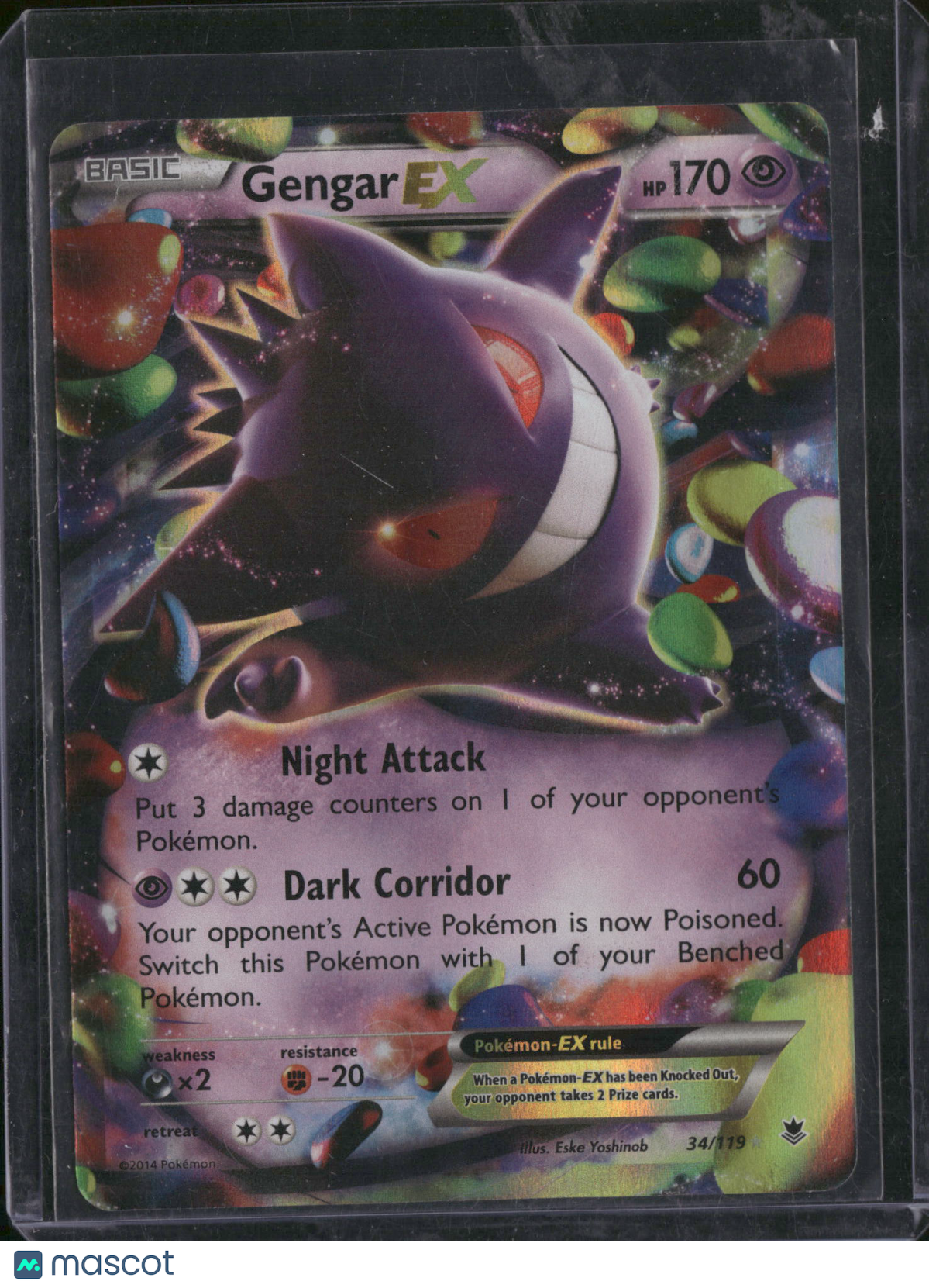 2014 Phantom Forces Gengar EX Holo Rare #34/119