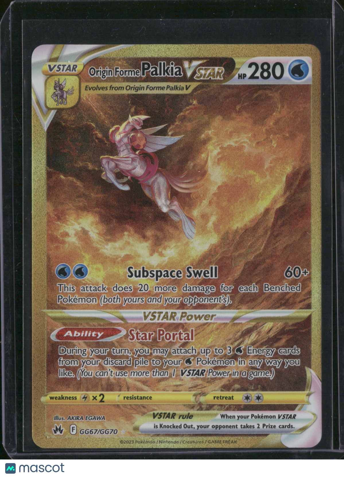 2023 Crown Zenith Origin Forme Palkia VSTAR Holo three gold stars UR #GG67/GG70