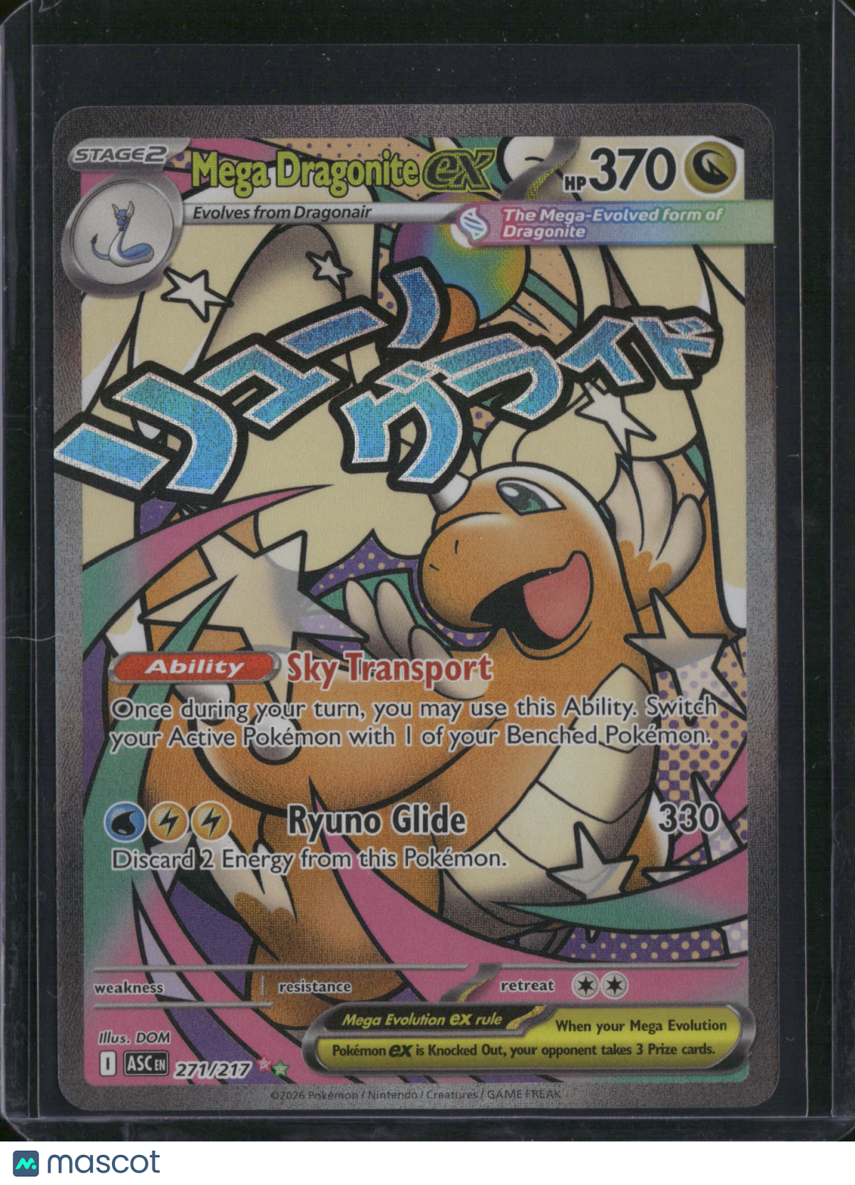2026 Mega Evolution – Ascended Heroes Mega Dragonite EX Holo Secret Rare FA HR #271/217