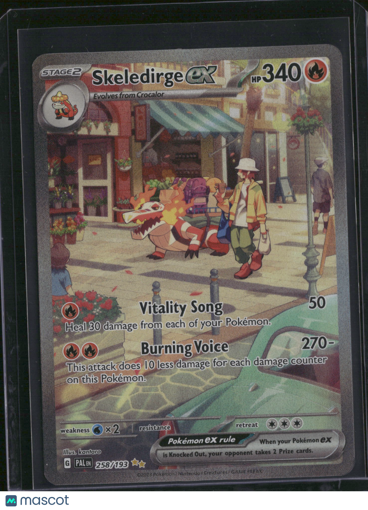 2023 Paldea Evolved Skeledirge EX Holo Secret Rare SAR #258/193