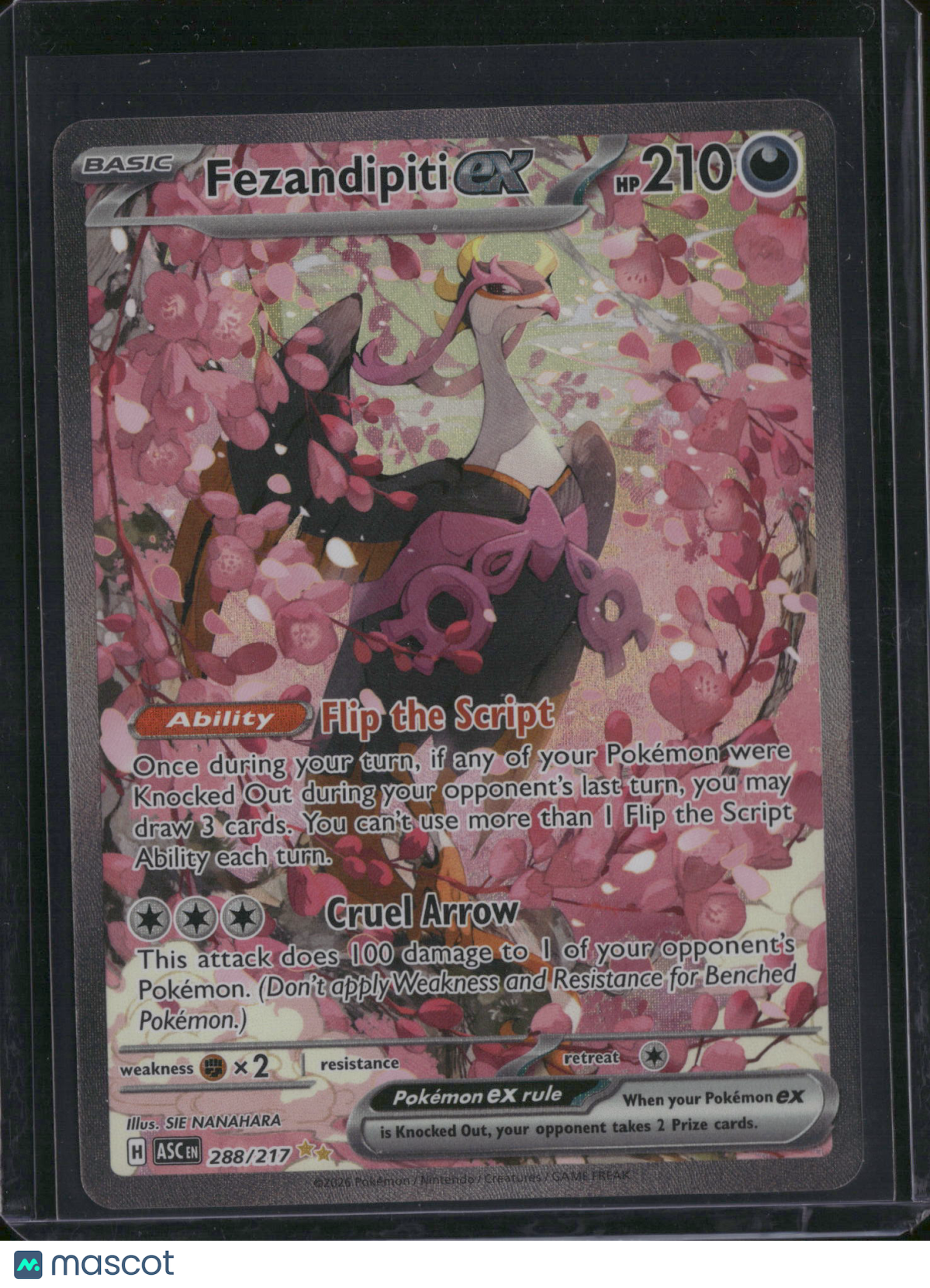2024 Shrouded Fable Fezandipiti EX Holo Secret Rare SAR #92/64