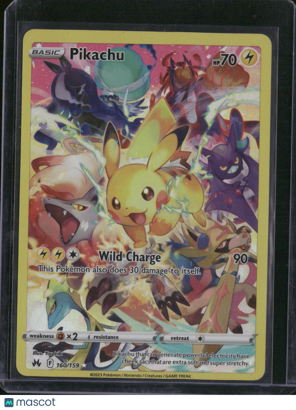 2023 Crown Zenith Pikachu Holo Secret Rare SR #160/159