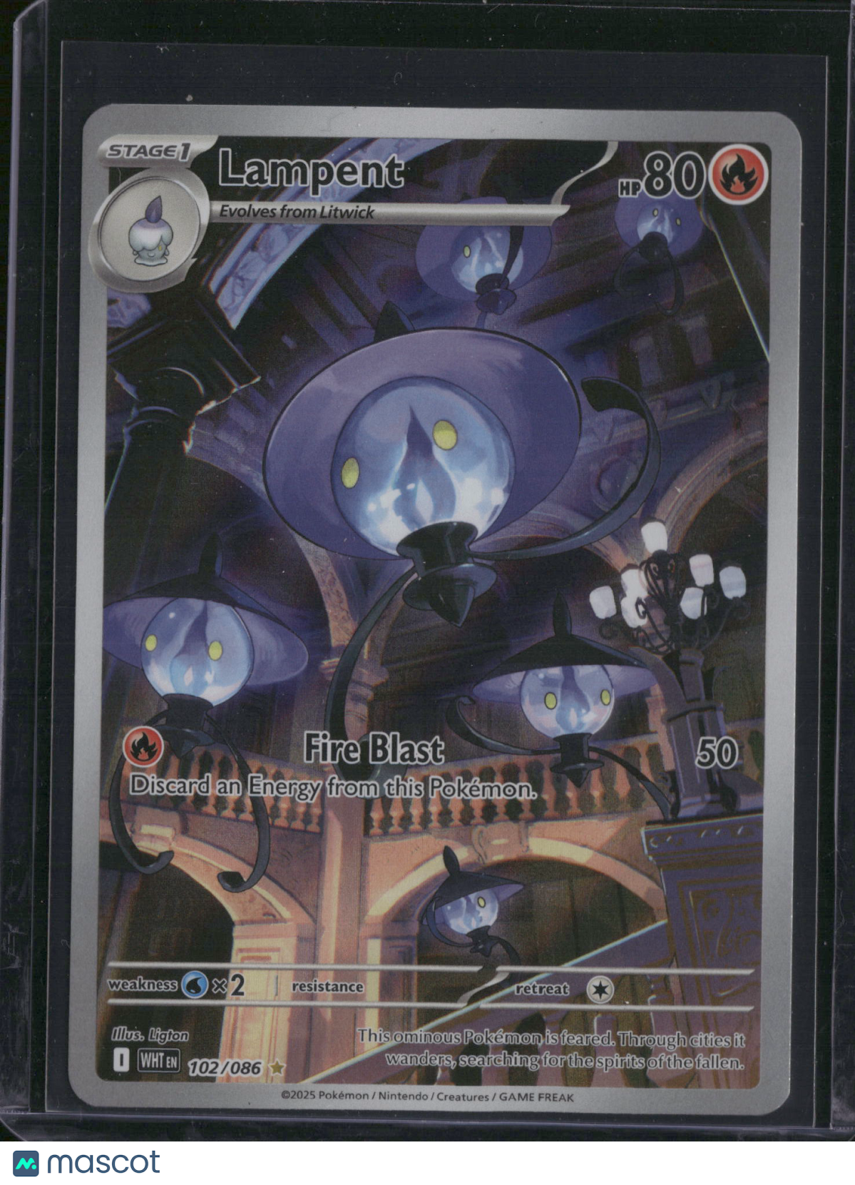 2025 Scarlet & Violet White Flare Lampent Holo Secret Rare #102/86