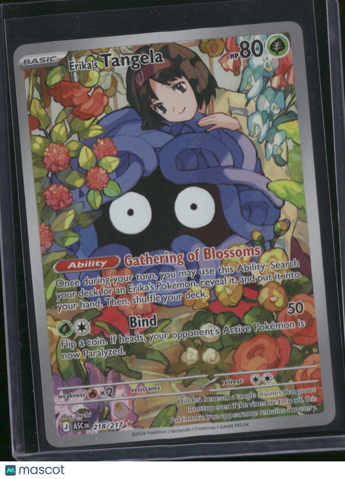 2026 Mega Evolution – Ascended Heroes Erika's Tangela Holo Secret Rare #218/217