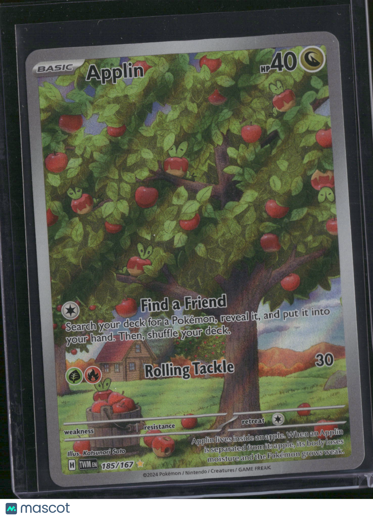 2024 Twilight Masquerade Applin Holo Secret Rare #185/167