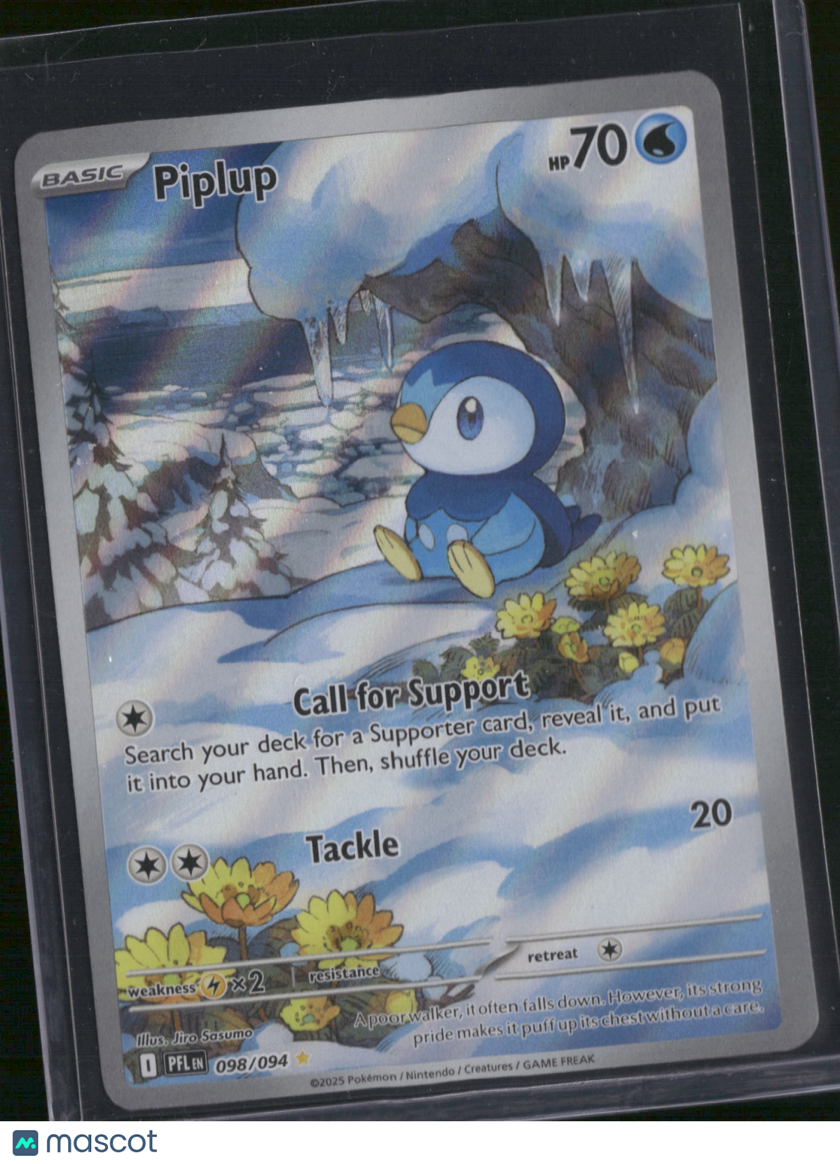 2025 Scarlet & Violet Phantasmal Flames Piplup Holo Secret Rare #98/94